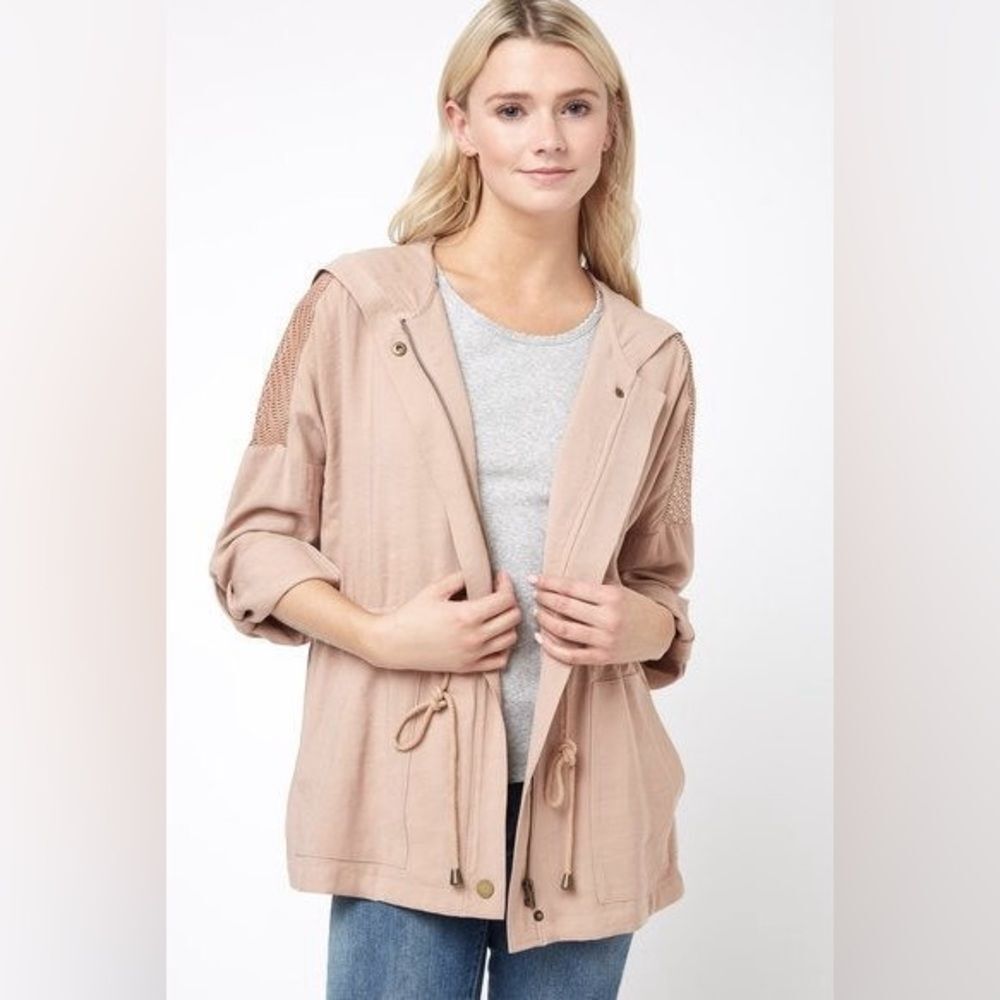 Heartloom Easton Hooded Jacket in Nude S